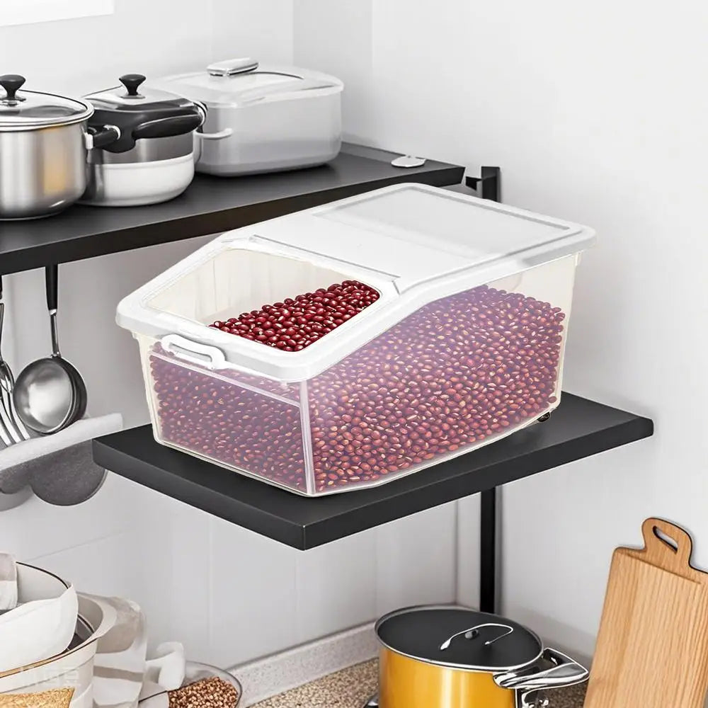 2pcs Kitchen Rice Storage Box Insect Proof and Moisture Proof Dispenser Flour Cereal Bucket Kitchen Organizer Food Container