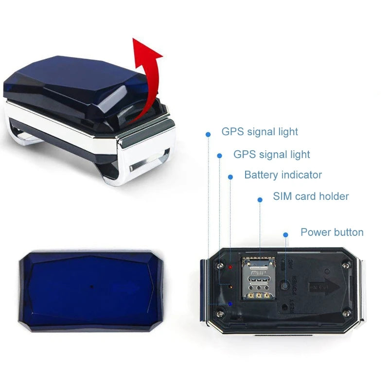 Waterproof Pet Collar Wifi Mini Light GPS Tracker For Pets Dogs GPS Tracker Kids Personal Locator Anti-Lost Tracking Device