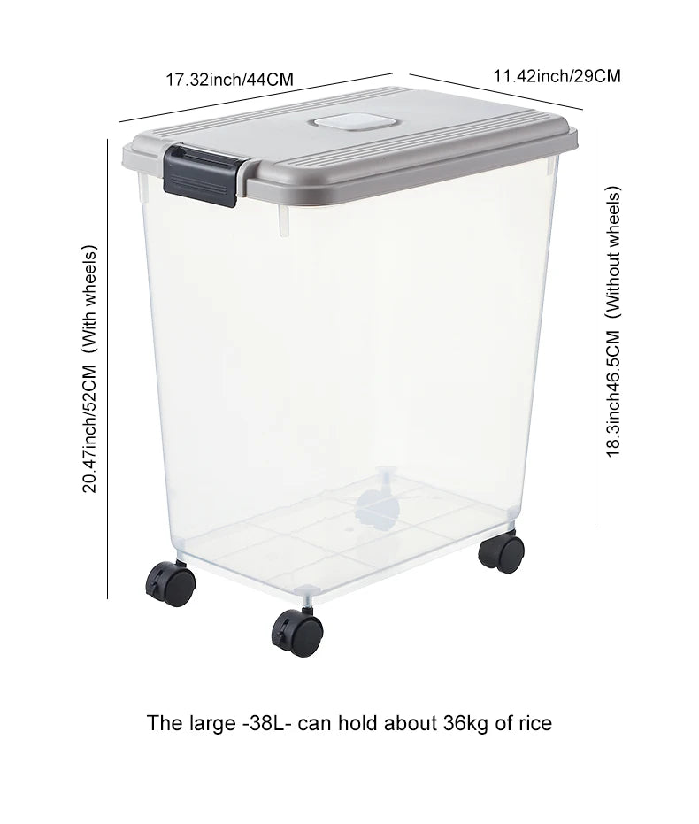 Rice bucket Household flour storage tank sealed against insects and moisture food-grade rice storage box Rice box