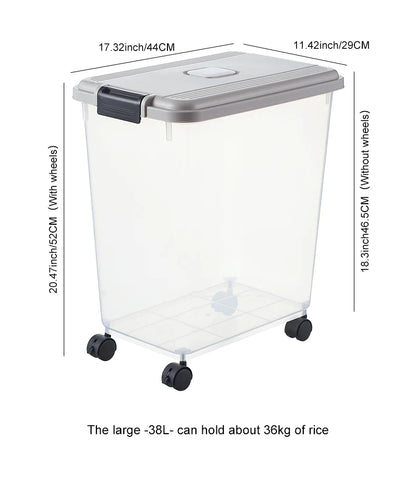 Rice bucket Household flour storage tank sealed against insects and moisture food-grade rice storage box Rice box