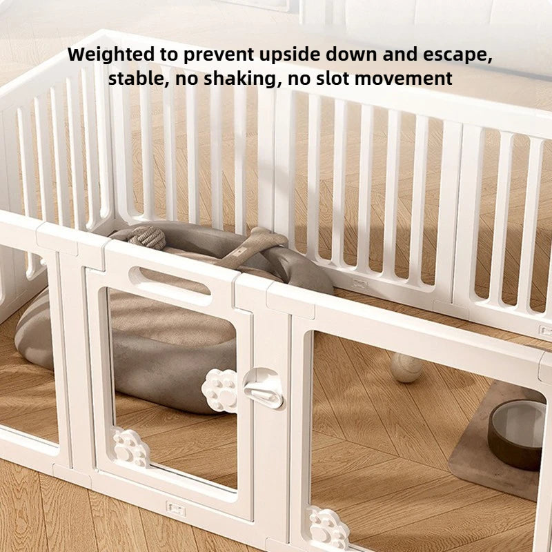 DIY Free Combination Dog Fence Transparent Indoor Acrylic Dog Playpen Splicing Isolation Pet Fences Household Small Enclosure