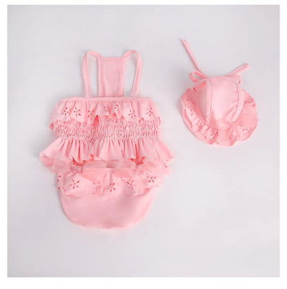 Summer New Pet Swimming Clothes Kitten Puppy Camisole Jumpsuit Beautiful Puppy Bikini Dog vest Clothing Swimsuit With Swim Cap