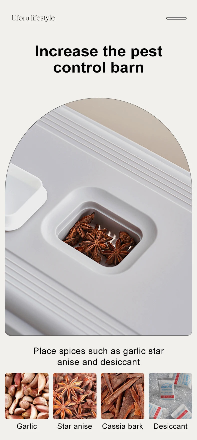 Rice bucket Household flour storage tank sealed against insects and moisture food-grade rice storage box Rice box