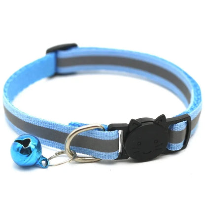 10Pcs Wholesale Collars for Cat Collar With Bell Adjustable Necklace Cat Puppy kitten Collar Dropshipping Pet Cats Collar