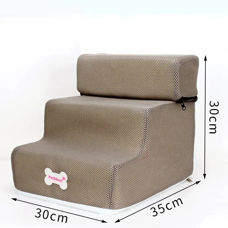 Hot Dog House Dog Stairs Pet 3 Steps Stairs for Small Dog Cat Pet Ramp Ladder Anti-slip Removable Dogs Bed Stairs Pet Supplies