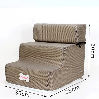 Hot Dog House Dog Stairs Pet 3 Steps Stairs for Small Dog Cat Pet Ramp Ladder Anti-slip Removable Dogs Bed Stairs Pet Supplies