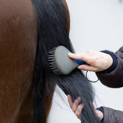 Horse Mane & Tail Brush Professional Humanized Handle Horsetail Comb Horse Grooming Brushes Mane and Tail Brush Pet Brush Comb