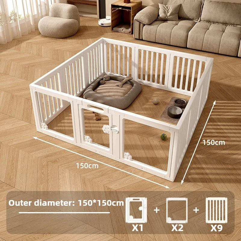 DIY Free Combination Dog Fence Transparent Indoor Acrylic Dog Playpen Splicing Isolation Pet Fences Household Small Enclosure
