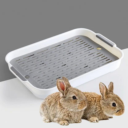 Rabbit Litter Box Pets Restroom Pet Toilet Tray Bunnies Corner Toilet Box Ferret Hamster Dragon Cat Guinea Pig Dutch Pigs