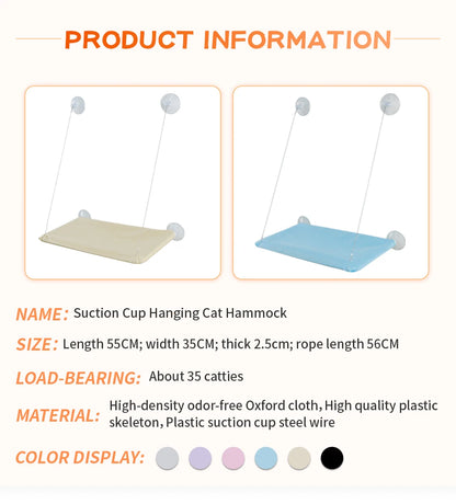 Cat Hammock Beds With Mat Cat Bed Hanging Window Shelf Seat For Cats Comfortable Pet Nest Pet Accessories Bed for Cats Supplies