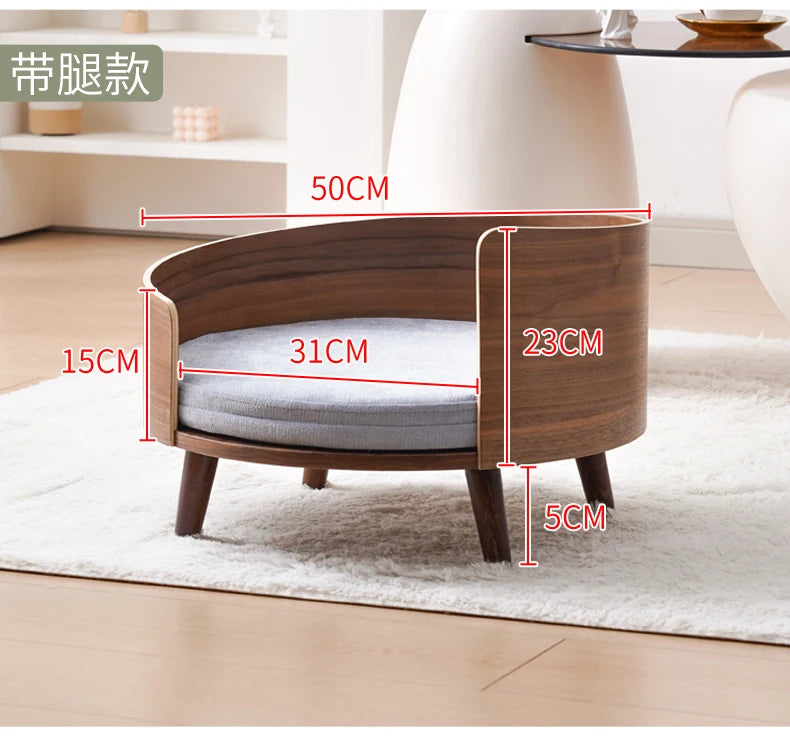 Solid wood pet nest, sofa cat t, dog bed can be dismantled and washed, small and medium-sized pets can sleep in cat bed in all