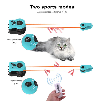 Interactive cat and dog chase toy, USB charging automatic bait, used for pet exercise and training, durable plastic material