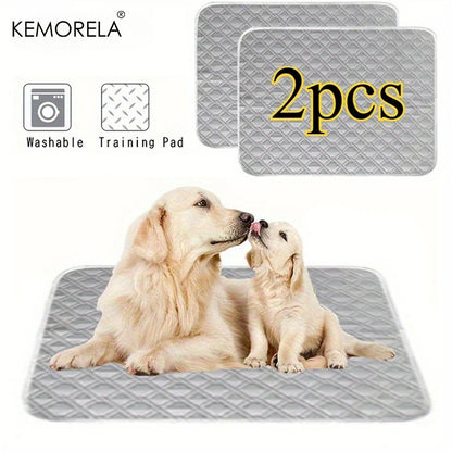2PCS Washable Pet Training Pads - Reusable Puppy Pee Pads with Quick-Dry Surface,Leak-Proof Backing for Crate,Bed Multiple Sizes