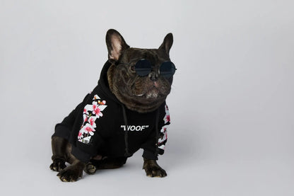 Woof Dog Hoodies M-3XL French Bull Dog Autumn Spring Clothing 2 Legged Warm Pet Outfit Sweaters