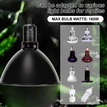 Reptile Heat Lamp Dome 85 Inch with Thermostat Control for Terrarium Lighting Amphibian Habitat Accessories