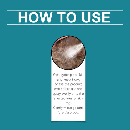 Pet Skin Care Spray - Gentle Ingredients, Relieves Pet Skin Discomfort, Topical Care Spray