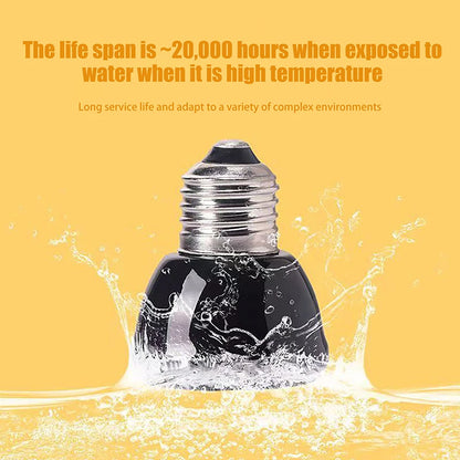 1Pc 220-240V Far Infrared Heating Lamp Black Ceramic E27 Pet Warmer Bulb Brooder Chickens Tortoise Lizard Reptile Light 20-80W