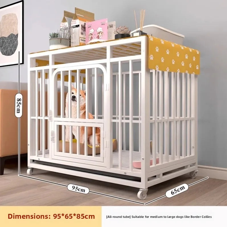 Indoor Large Medium Dog Cage with Toilet Pet Dog House Fence for Samoyed Labr Dog Cages Kennels And Run Outdoor Supplies