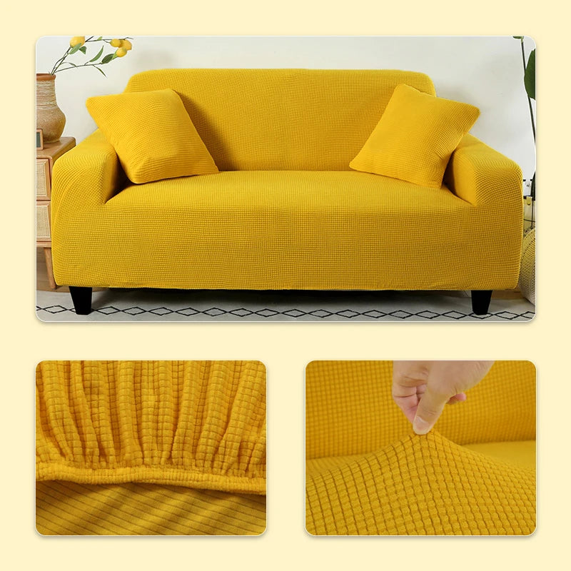Jacquard Sofa Cover Couch Cover Sofa Cover Elastic Soft Versatile Furniture Protection Cover Pet Proof Living Room Household Use