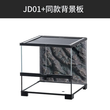 Ecological landscape reptile terrarium with natural decoration,suitable for chameleon,horned frog,and lizard,full habitat set