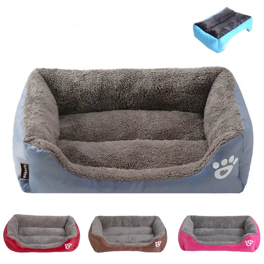 S-3XL 9 Colors Winter Paw Pet Sofa Dog Beds Waterproof Bottom Soft Fleece Warm Cat Bed House dog bed for small and large dogs