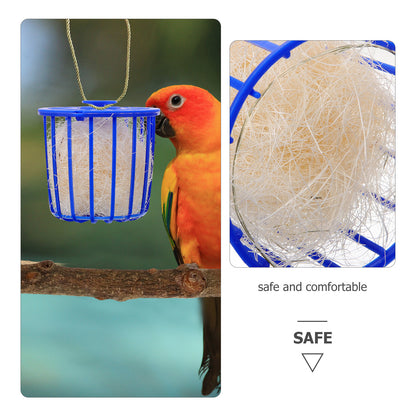 2 Pcs Bird's Nest Toy Breeding Parrot Cage Birds Bedding for Plastic House Hollow Hideaway Shelter Hanging Canary Nests Cages